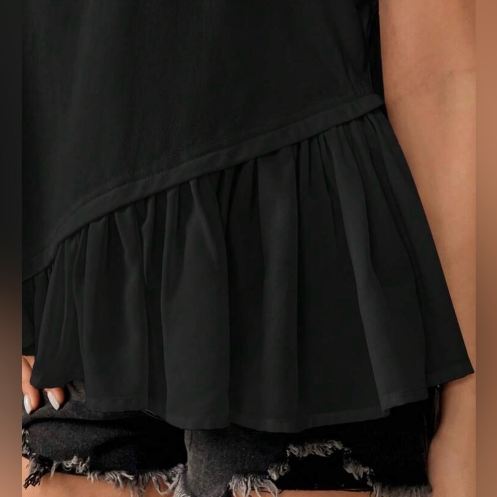 Elegant Black Women's Top - Picture 6 of 9
